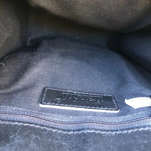 Vintage FRANCHI Square Midcentury Purse Black Leather Buckle Shoulder Hand Bag - Picture 10 of 10